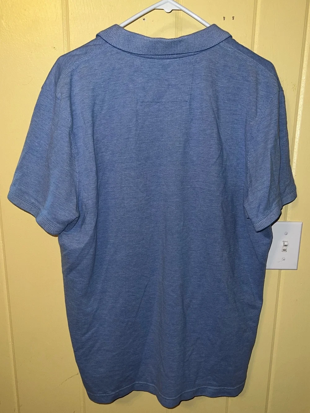 Banana Republic Blue Organic Cotton Pique Knit Polo Shirt Short Sleeve Size XL